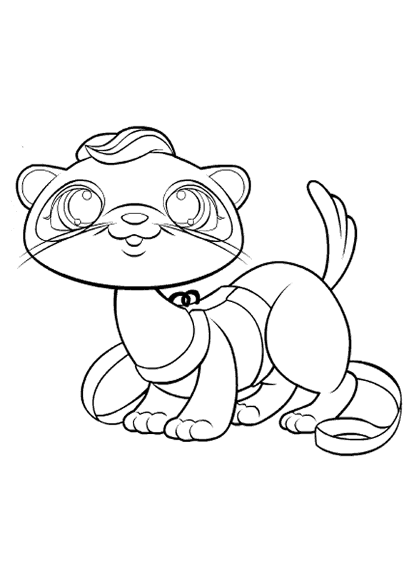 coloriage pet shop furet